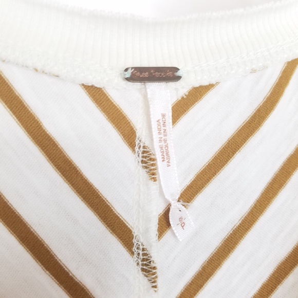 Free People Hard Candy Stripe Cuff Top Small - Picture 5 of 7